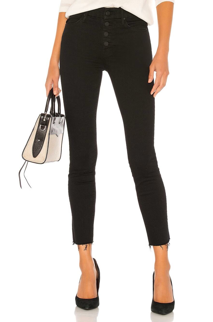 Mother Jeans the Pixie Ankle Skinny Jeans in Not Guilty Black size 27